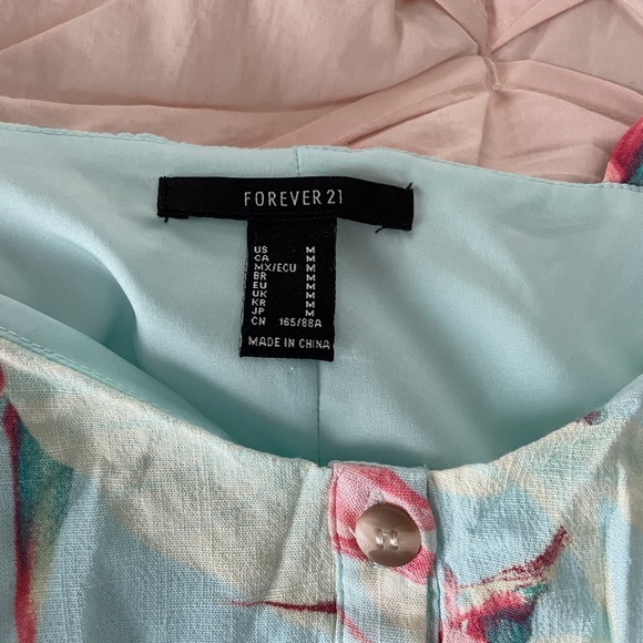 Tie Shoulder Print Linen Dress - Picture 6 of 7